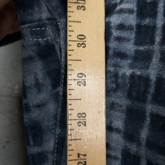 Cabi Grid Jeans Women's 6 Curvy Skinny Blue Shibiri Tye Dye Plaid Mid Rise 3047 - Picture 13 of 14